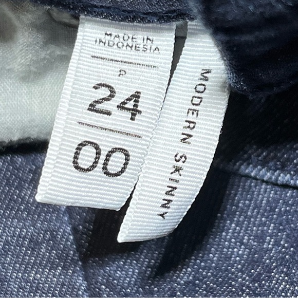 LOFT Modern Skinny Jeans Women’s Size 00 Blue Button Fly Ankle Denim - Picture 6 of 11